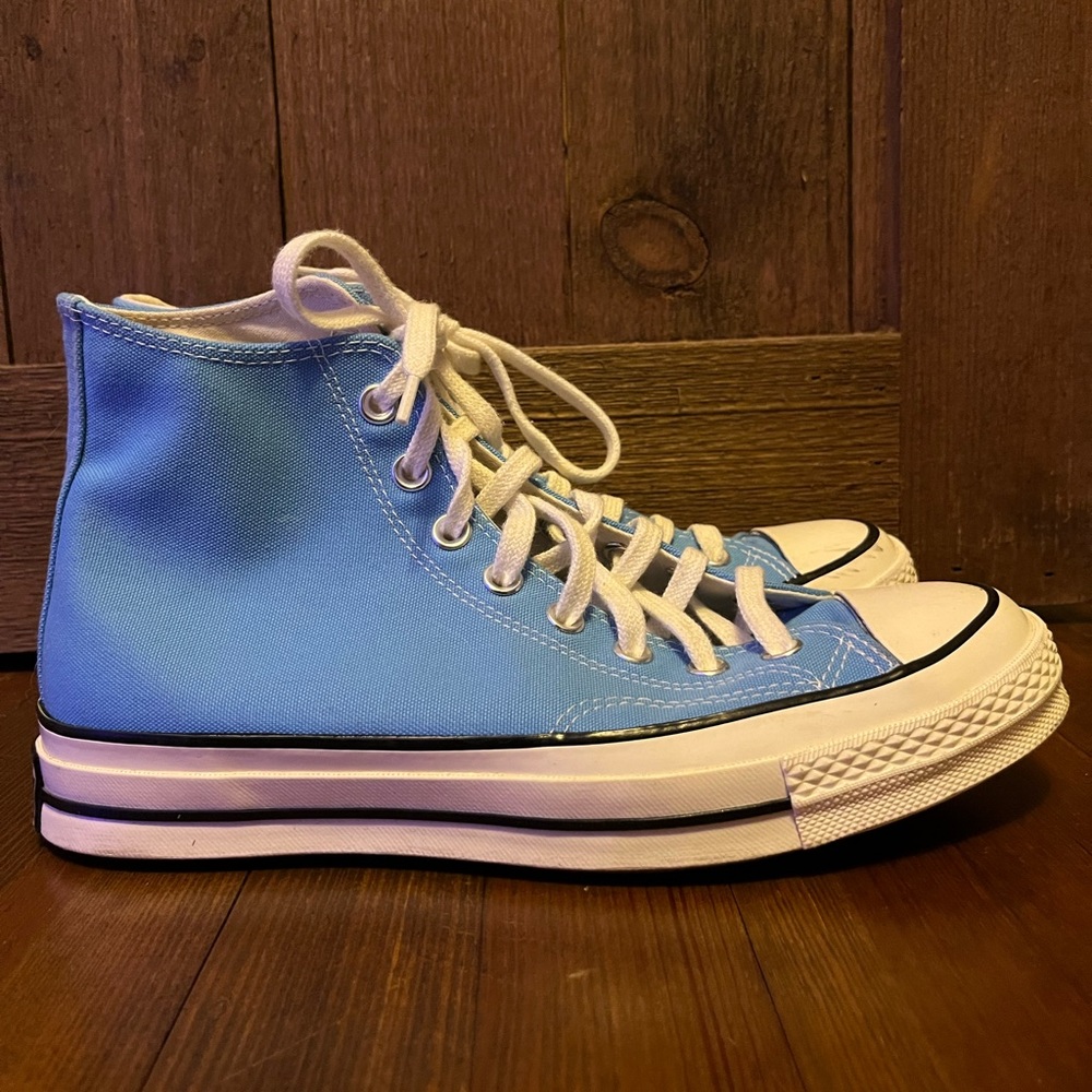 Baby Blue Platform Converse
